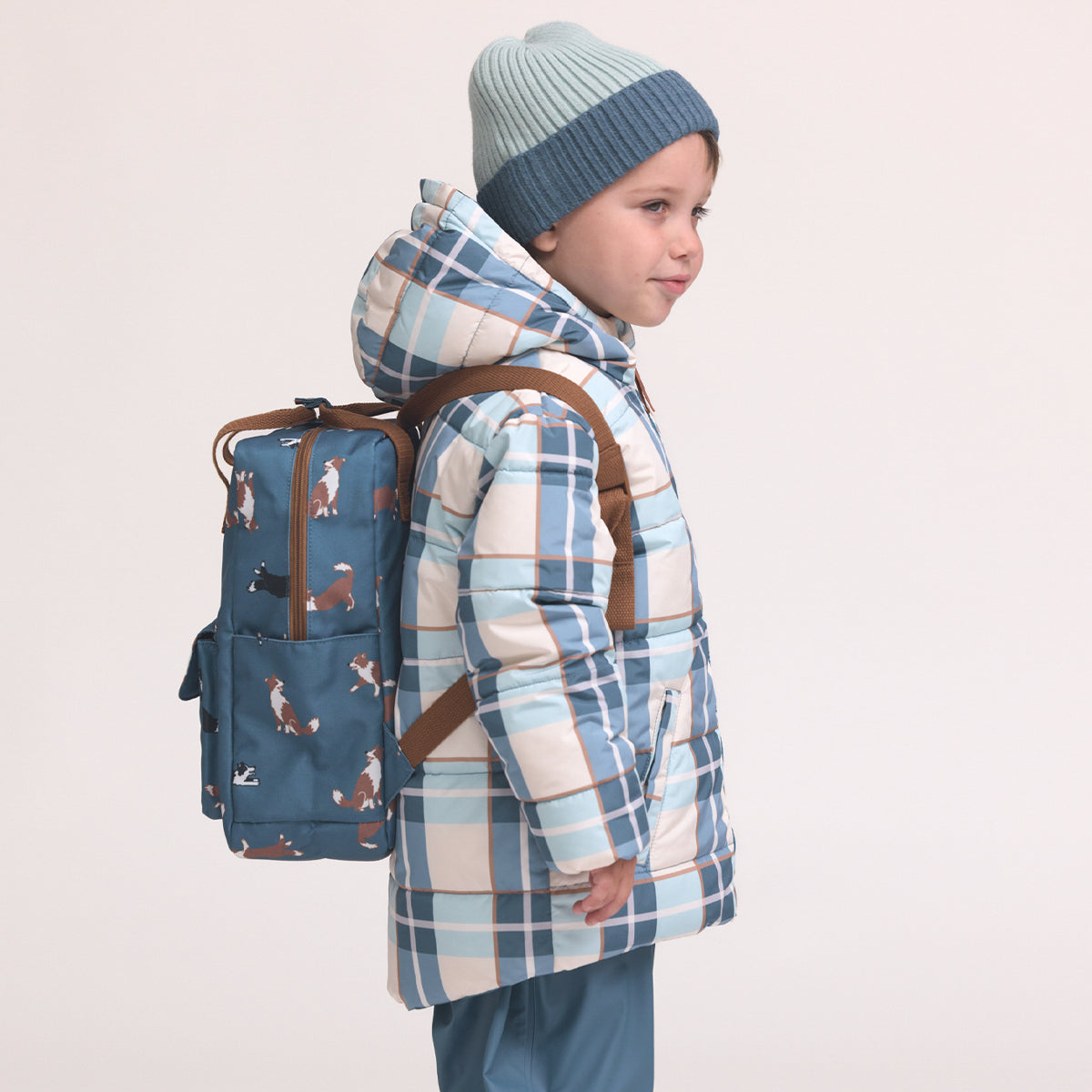 Reversible Eco-Puffer 1YR Blue Plaid - Crywolf