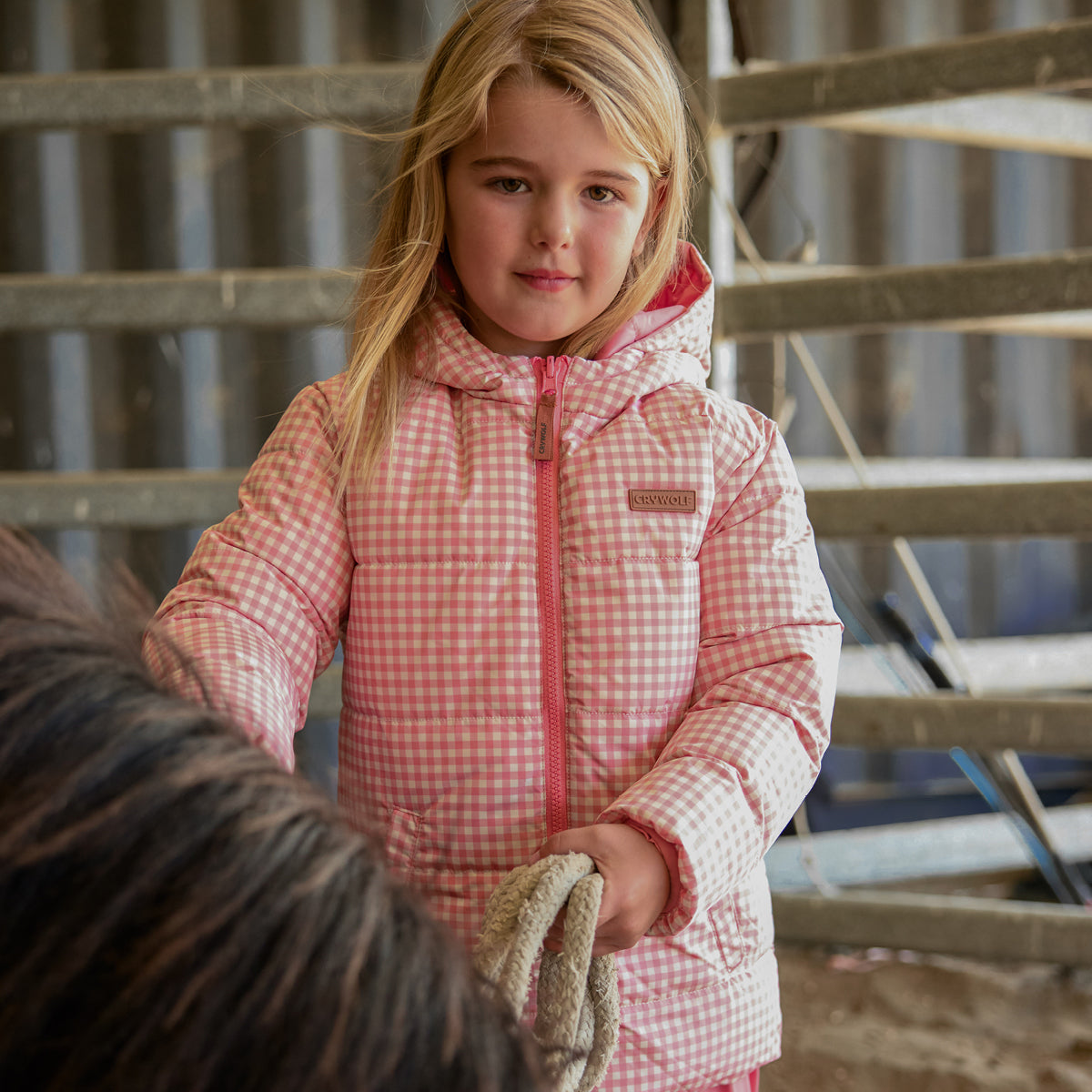 Reversible Eco-Puffer 1YR Rose Gingham - Crywolf