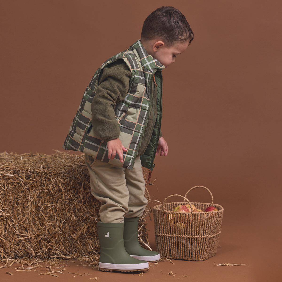 Reversible Eco-Vest 1YR Field Plaid - Crywolf