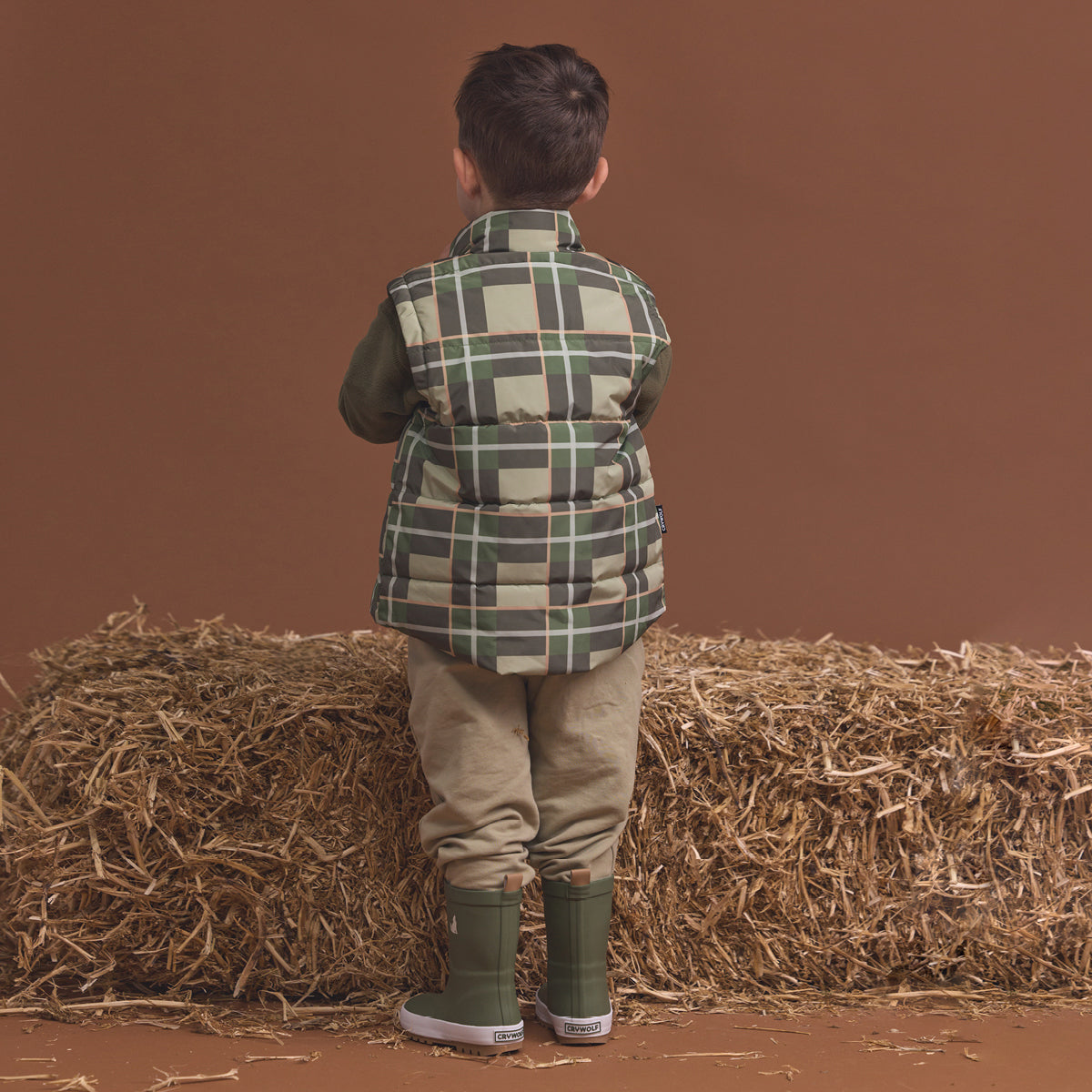 Reversible Eco-Vest 1YR Field Plaid - Crywolf