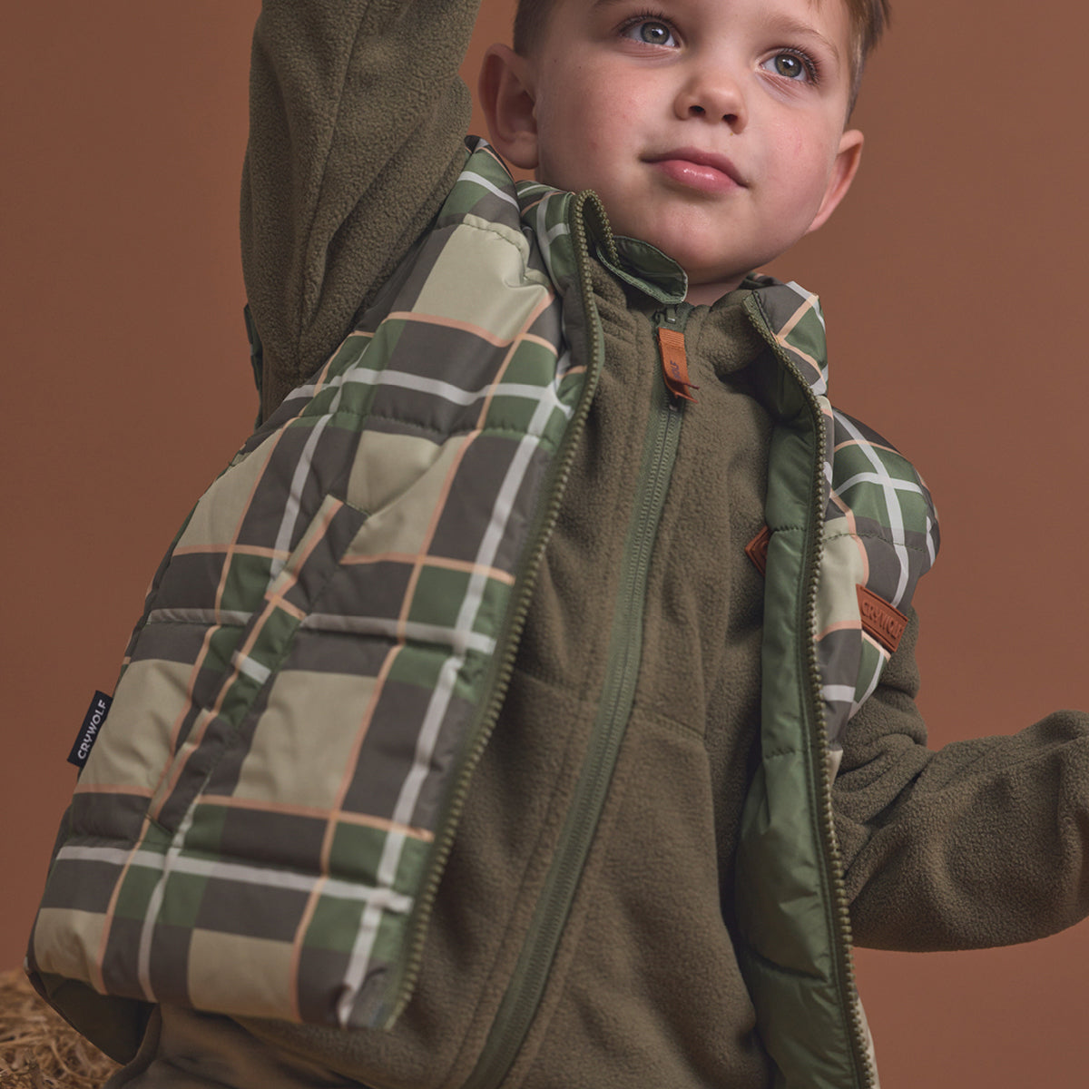 Reversible Eco-Vest 1YR Field Plaid - Crywolf