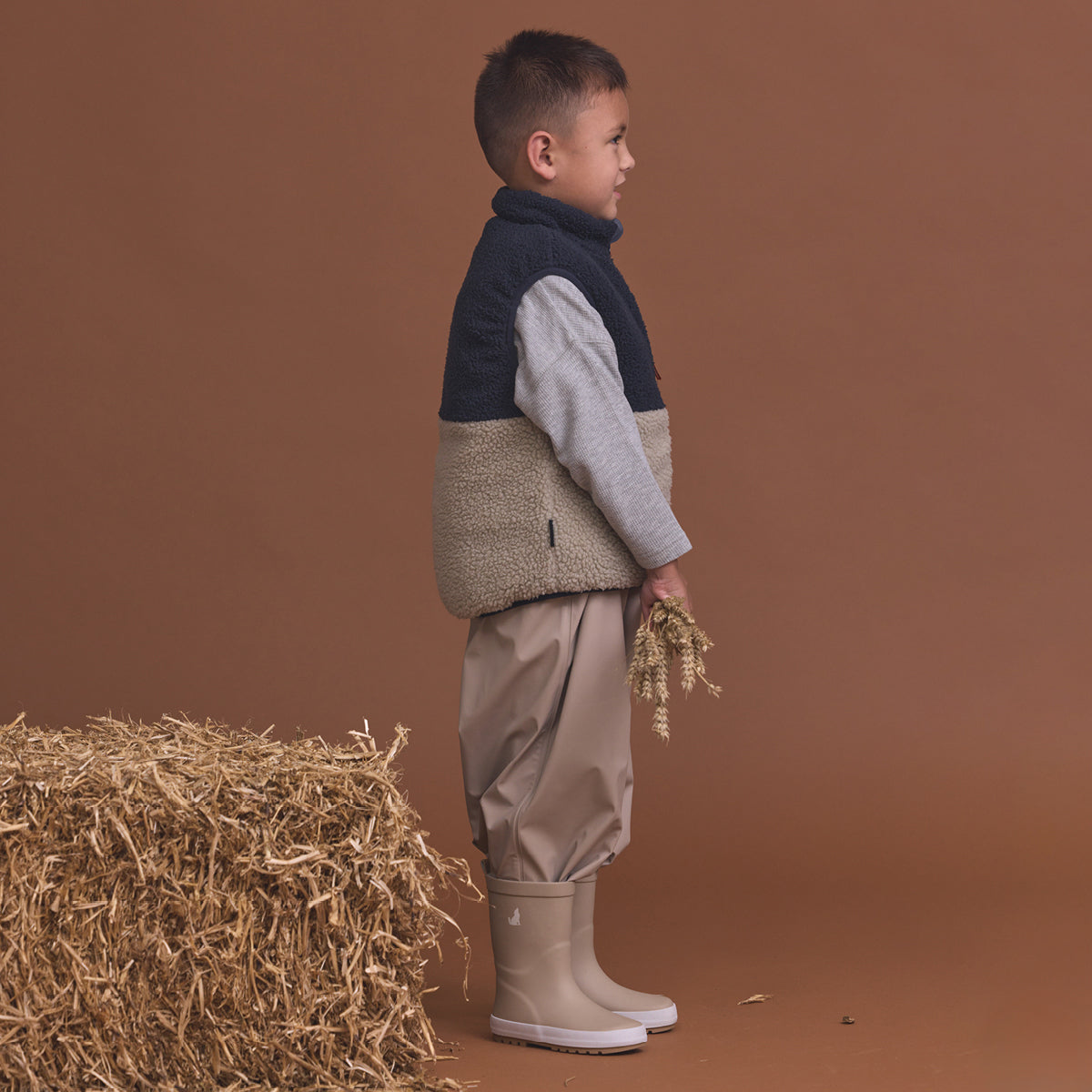 Reversible Yeti Vest 1YR Ash Colourblock - Crywolf