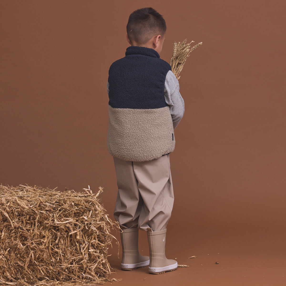 Reversible Yeti Vest 1YR Ash Colourblock - Crywolf