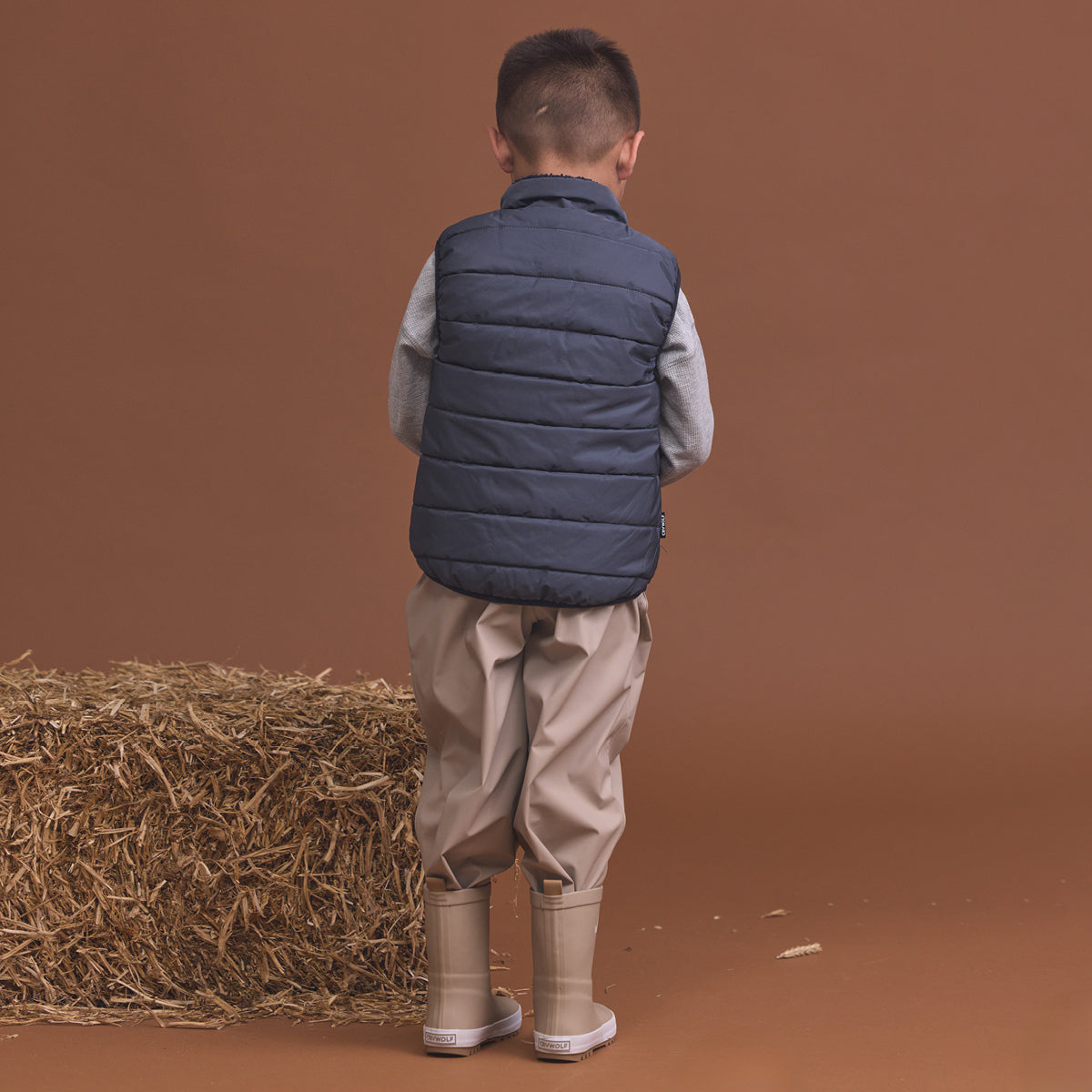 Reversible Yeti Vest 1YR Ash Colourblock - Crywolf