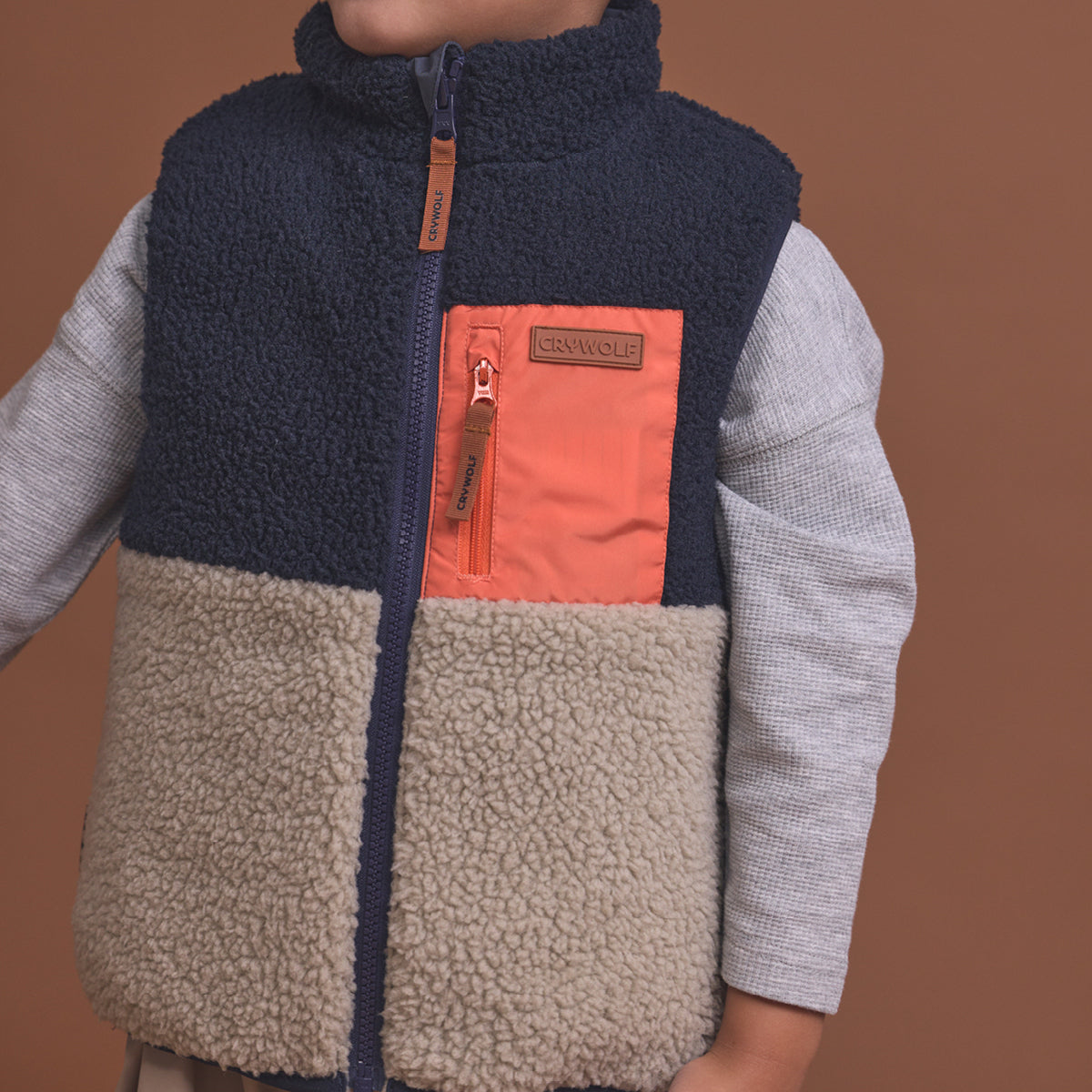 Reversible Yeti Vest 1YR Ash Colourblock - Crywolf