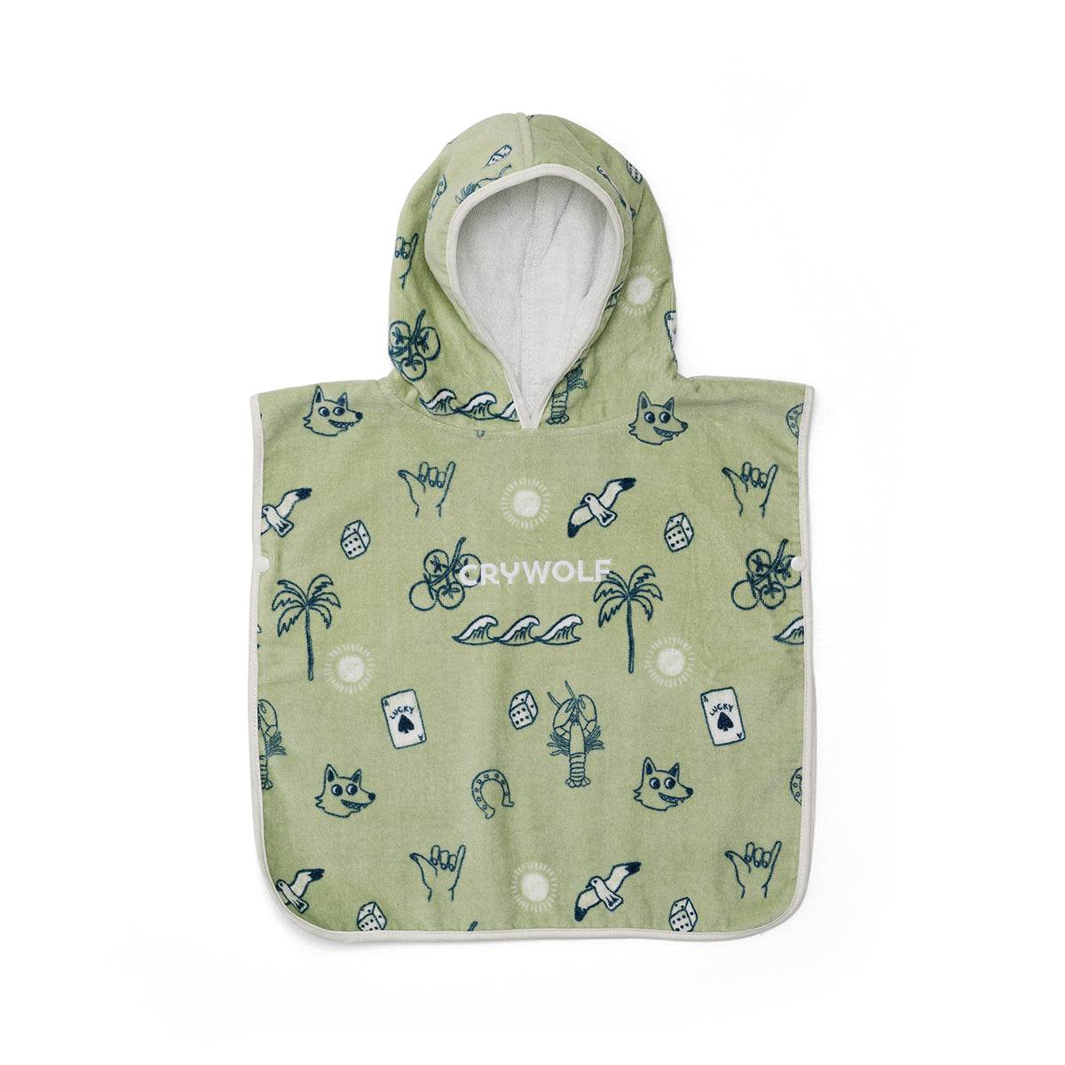 OS / Lucky Days Baby Hooded Towel - Crywolf
