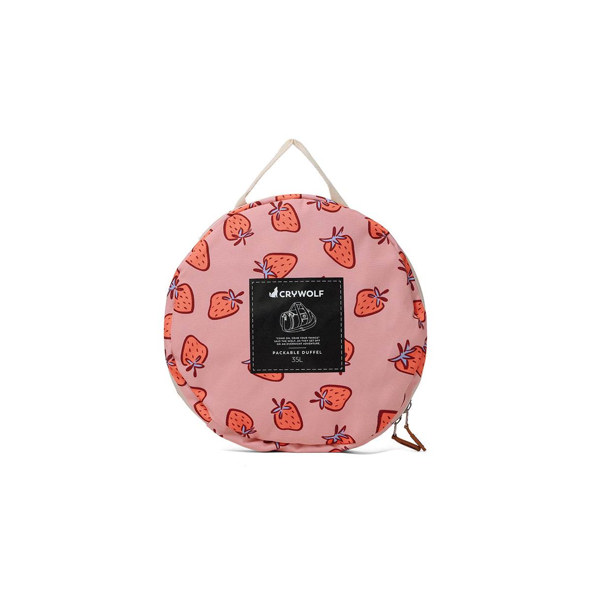 OS / Strawberry Splash Packable Duffel Bag - Crywolf