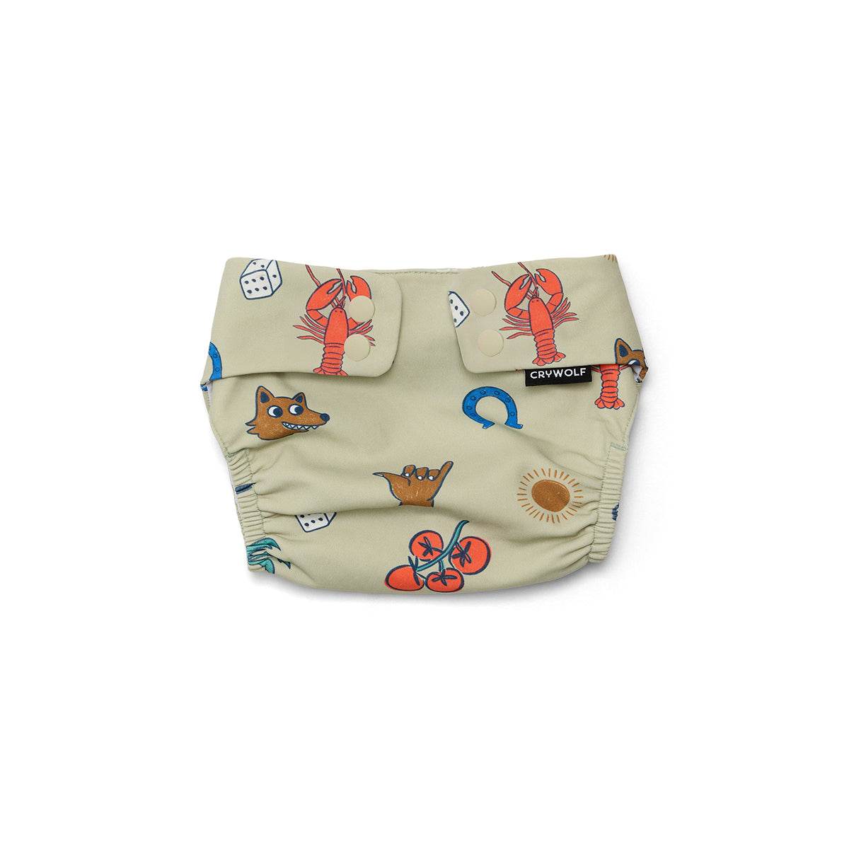 0-1yr / Days Sage Reusable Swim Nappy - Crywolf