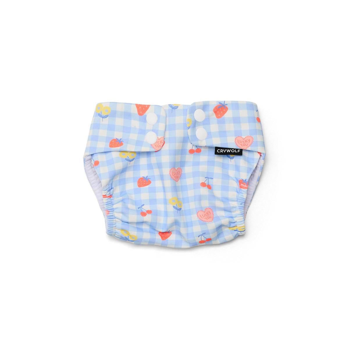 0-1yr / Lucky Picnic Reusable Swim Nappy - Crywolf