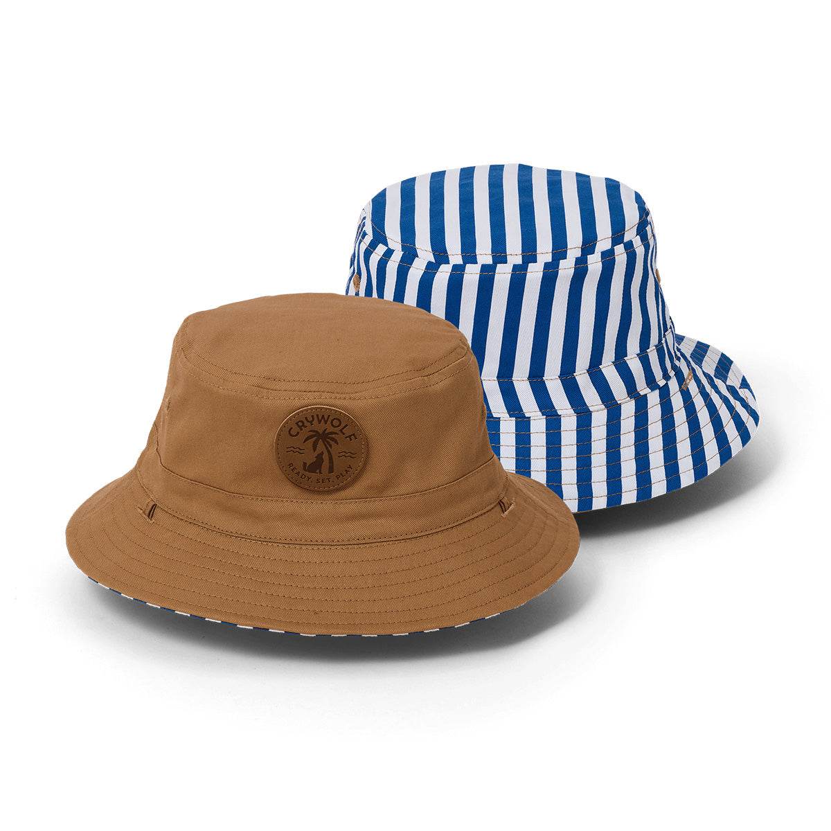 S / Deep Sea Stripe Reversible Bucket Hat - Crywolf