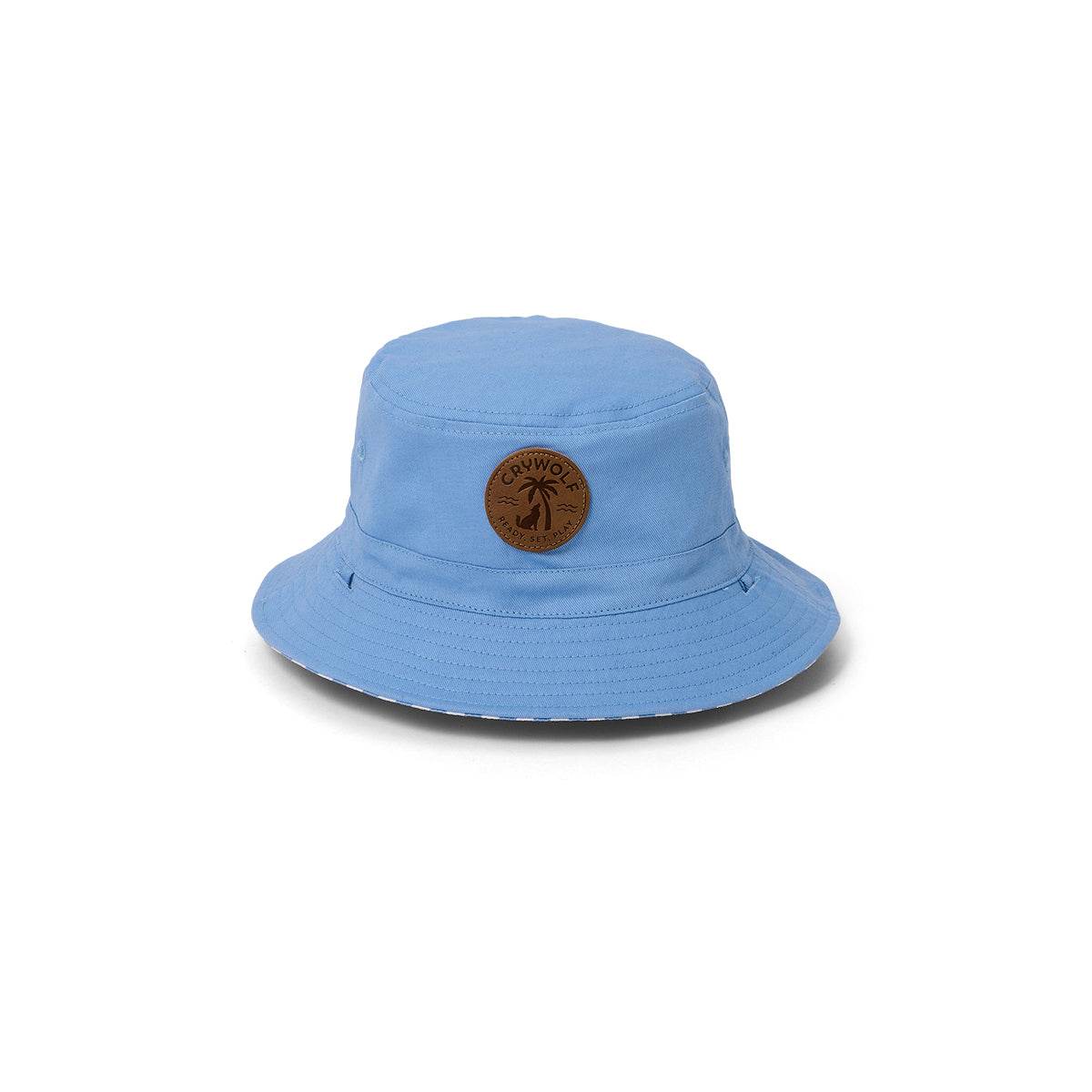S / Sky Blue Stripe Reversible Bucket Hat - Crywolf