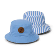 S / Sky Blue Stripe Reversible Bucket Hat - Crywolf