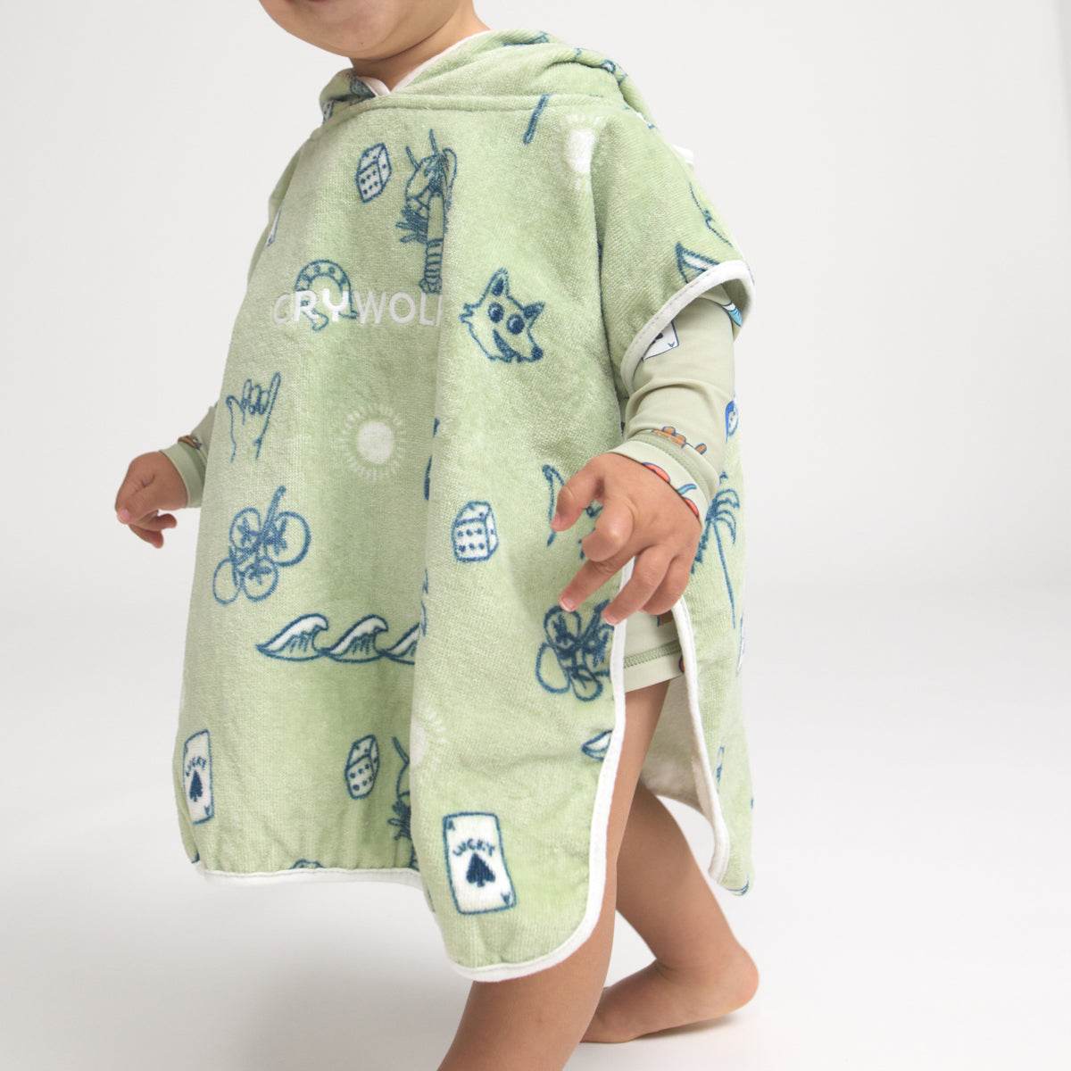 OS / Lucky Days Baby Hooded Towel - Crywolf