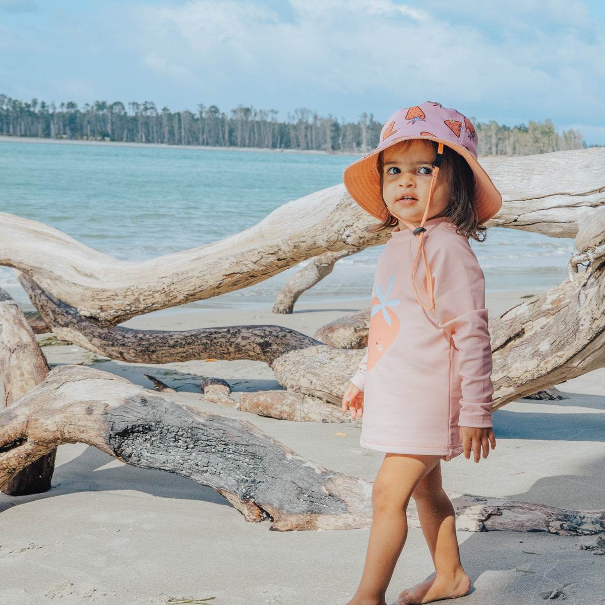 2yr / Summer Strawberry Baby Rash Vest - Crywolf