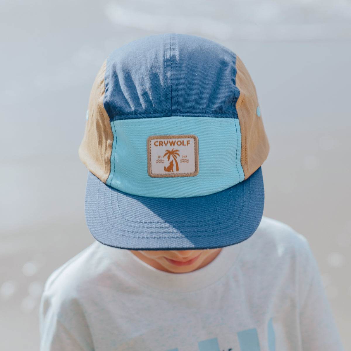 S / Navy Colourblock Lucky Cap - Crywolf