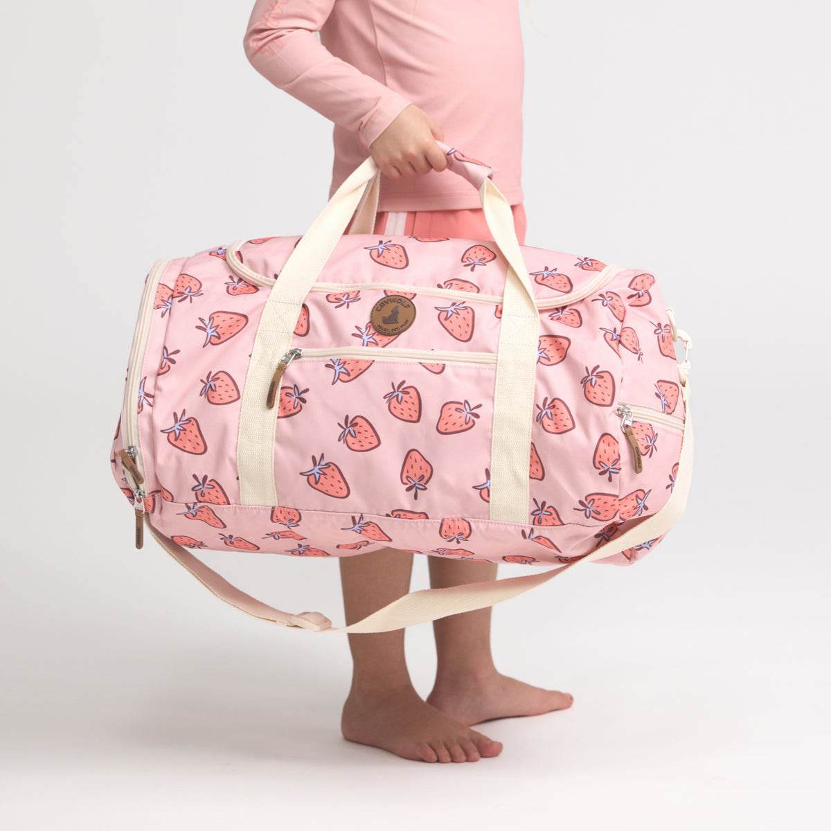 OS / Strawberry Splash Packable Duffel Bag - Crywolf