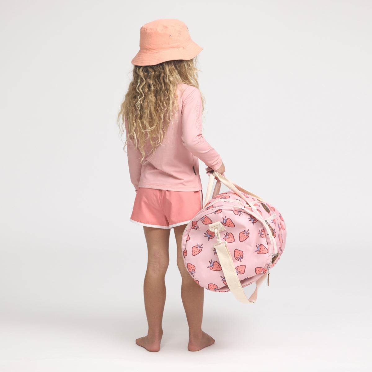 OS / Strawberry Splash Packable Duffel Bag - Crywolf