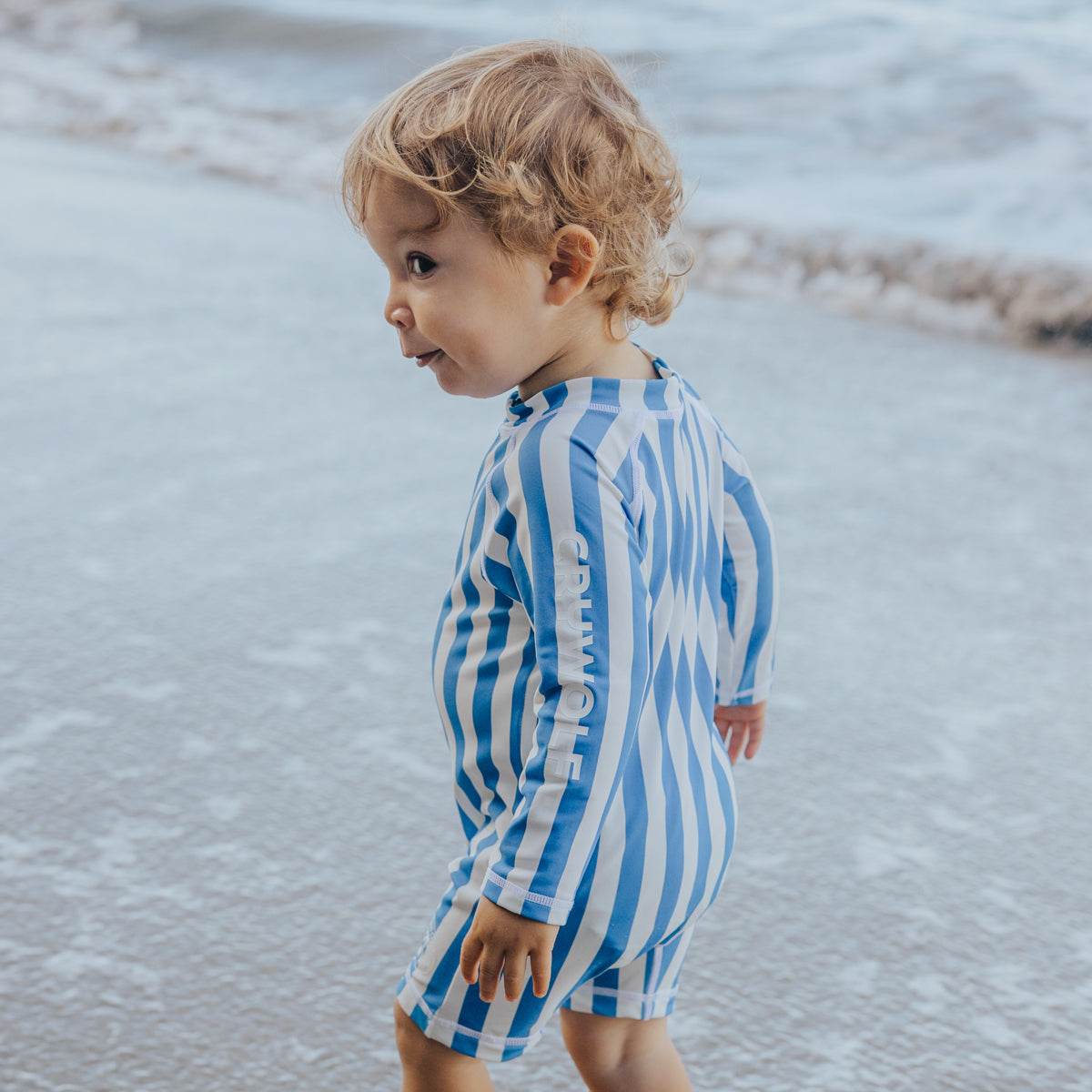1yr / Deep Sea Stripe Rash Suit - Crywolf