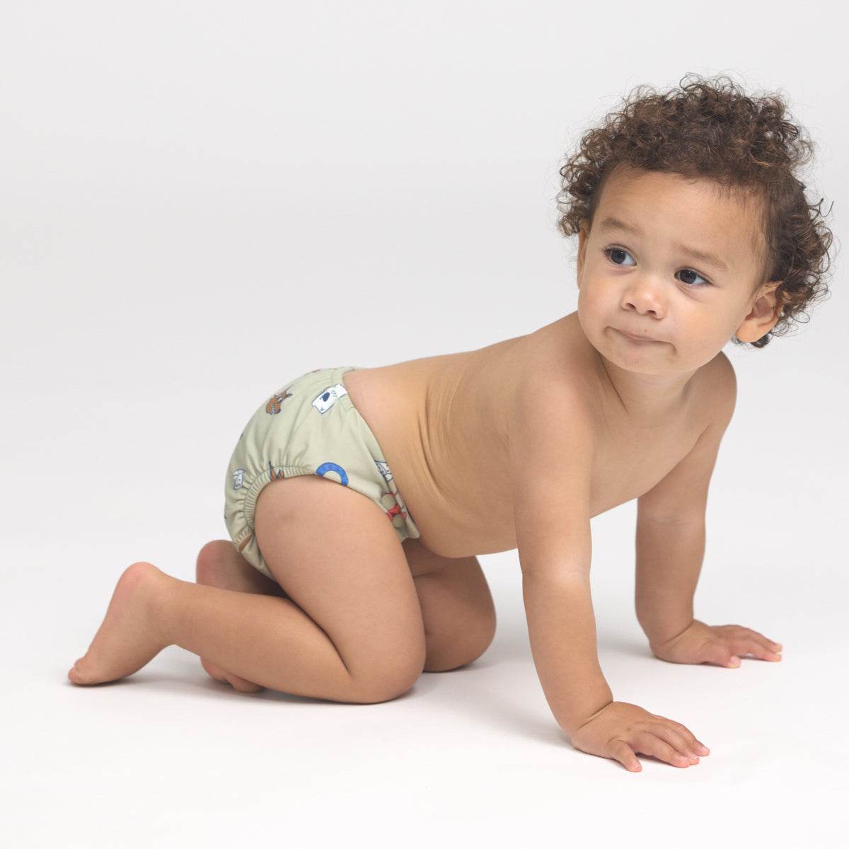 0-1yr / Days Sage Reusable Swim Nappy - Crywolf