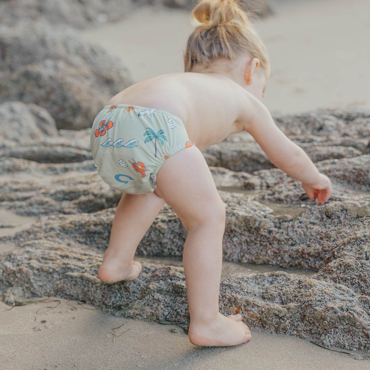 0-1yr / Days Sage Reusable Swim Nappy - Crywolf
