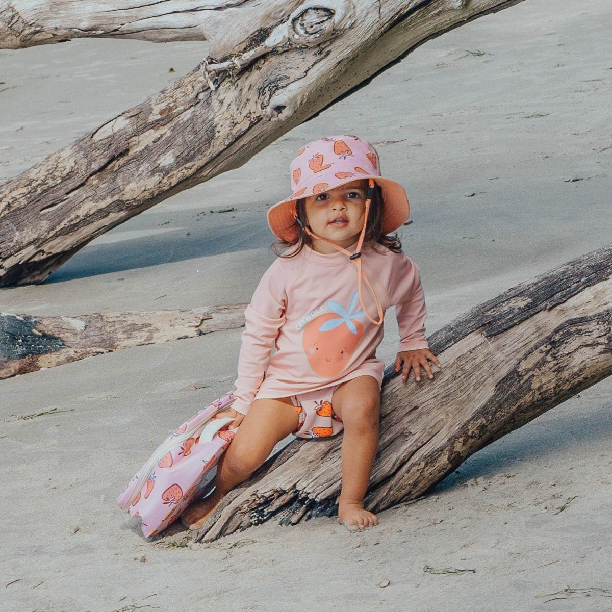 0-1yr / Strawberry Splash Reusable Swim Nappy - Crywolf