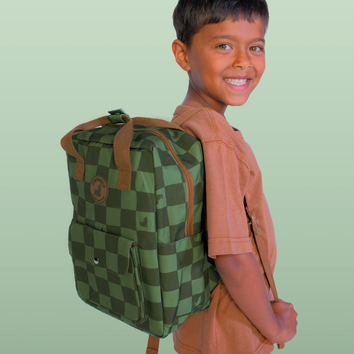 Mini Backpack Green Check - Crywolf