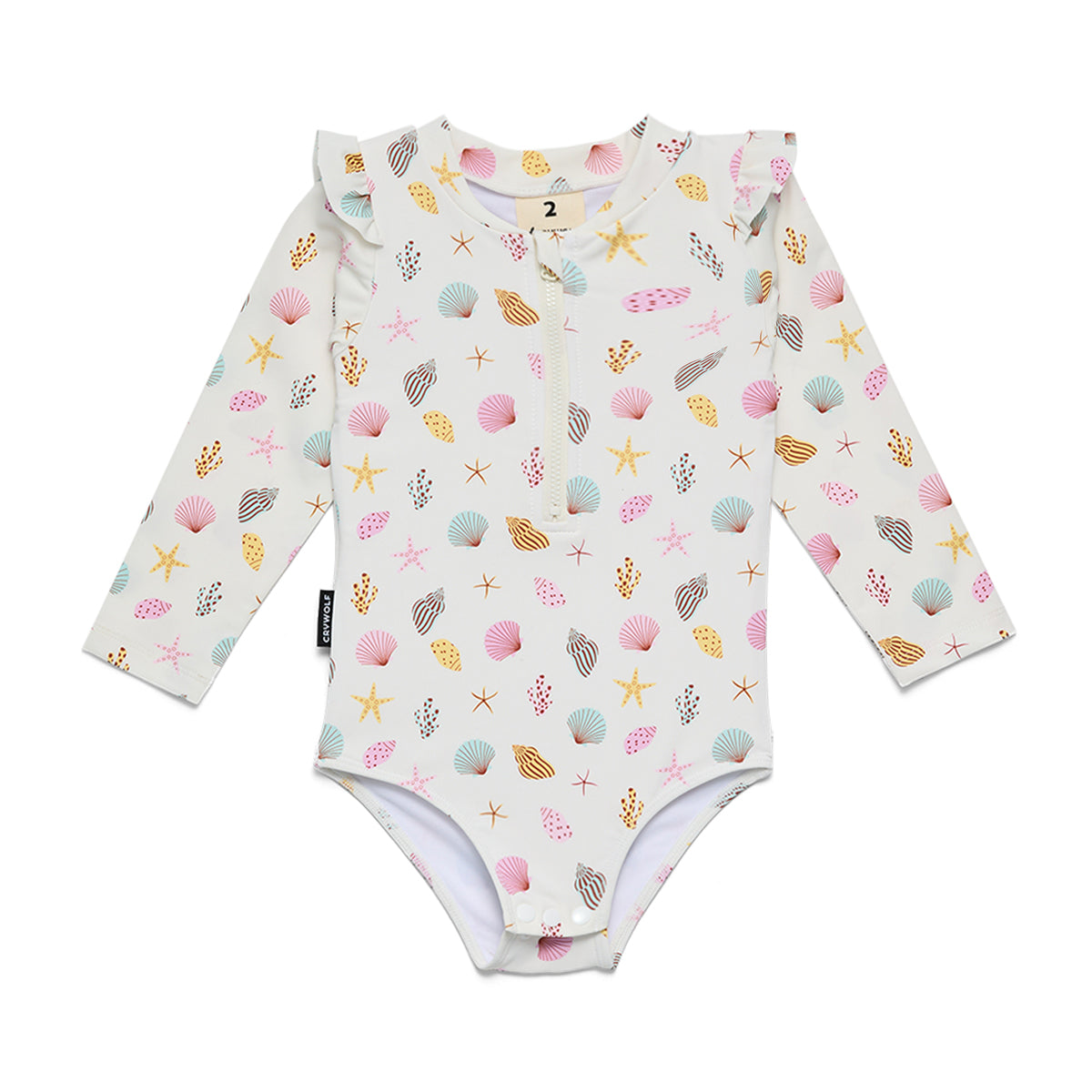 Baby Long Sleeve Swimsuit 1YR Little Shell - Crywolf