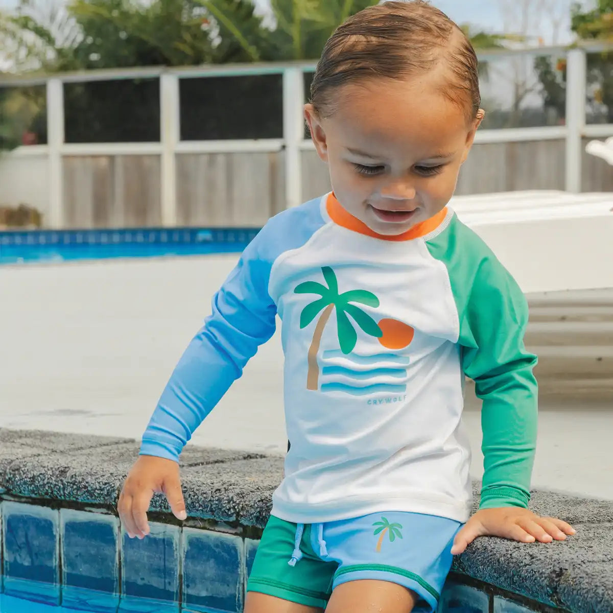 Baby Rash Vest 2YR Seaside Colourblock - Crywolf