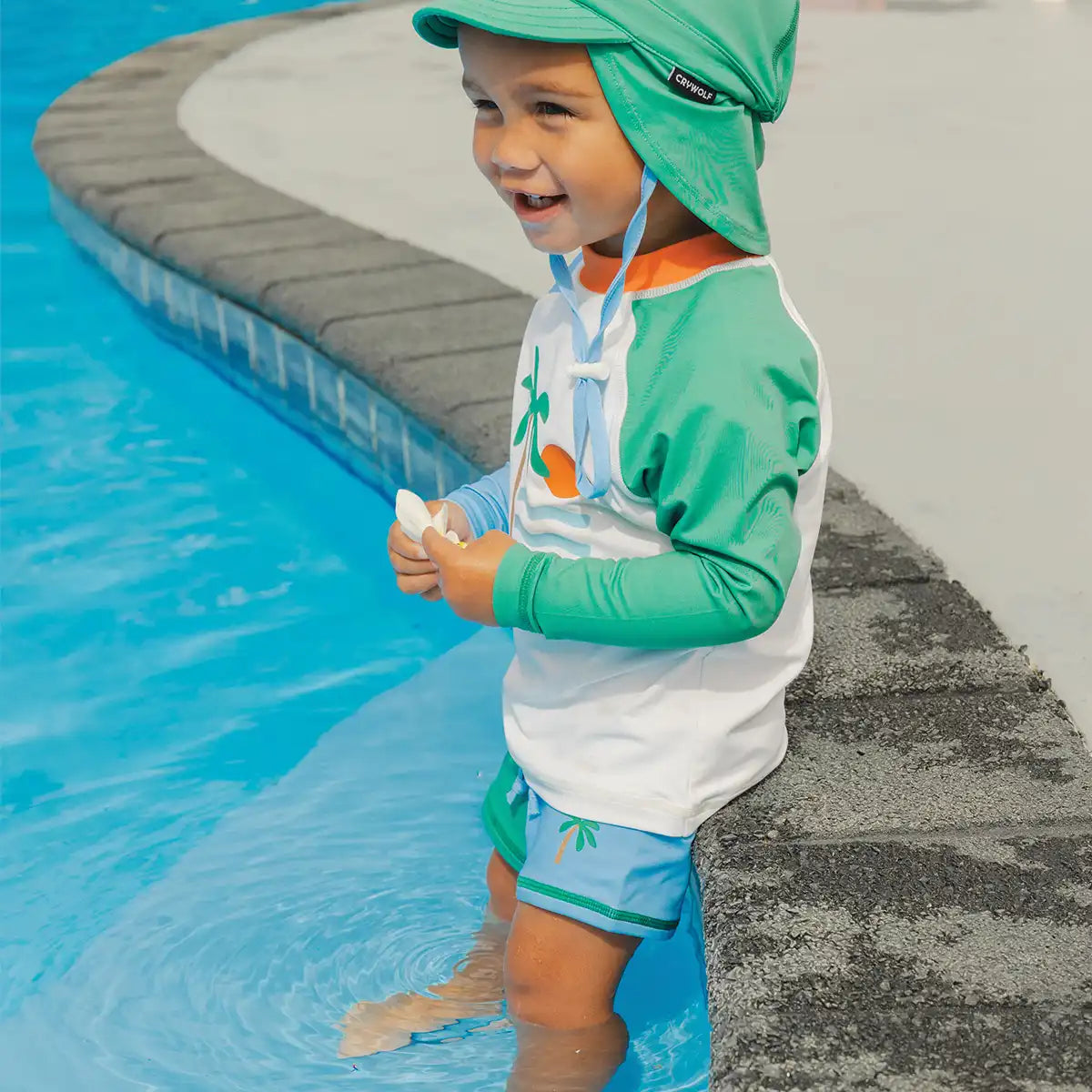 Baby Rash Vest 2YR Seaside Colourblock - Crywolf