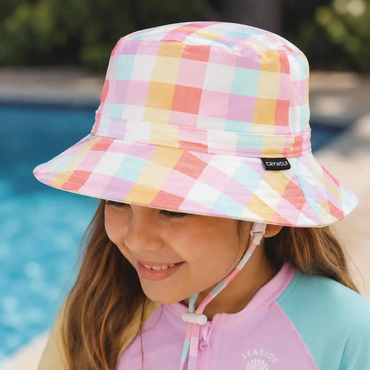 Swim Bucket Hat M Pop Gingham - Crywolf