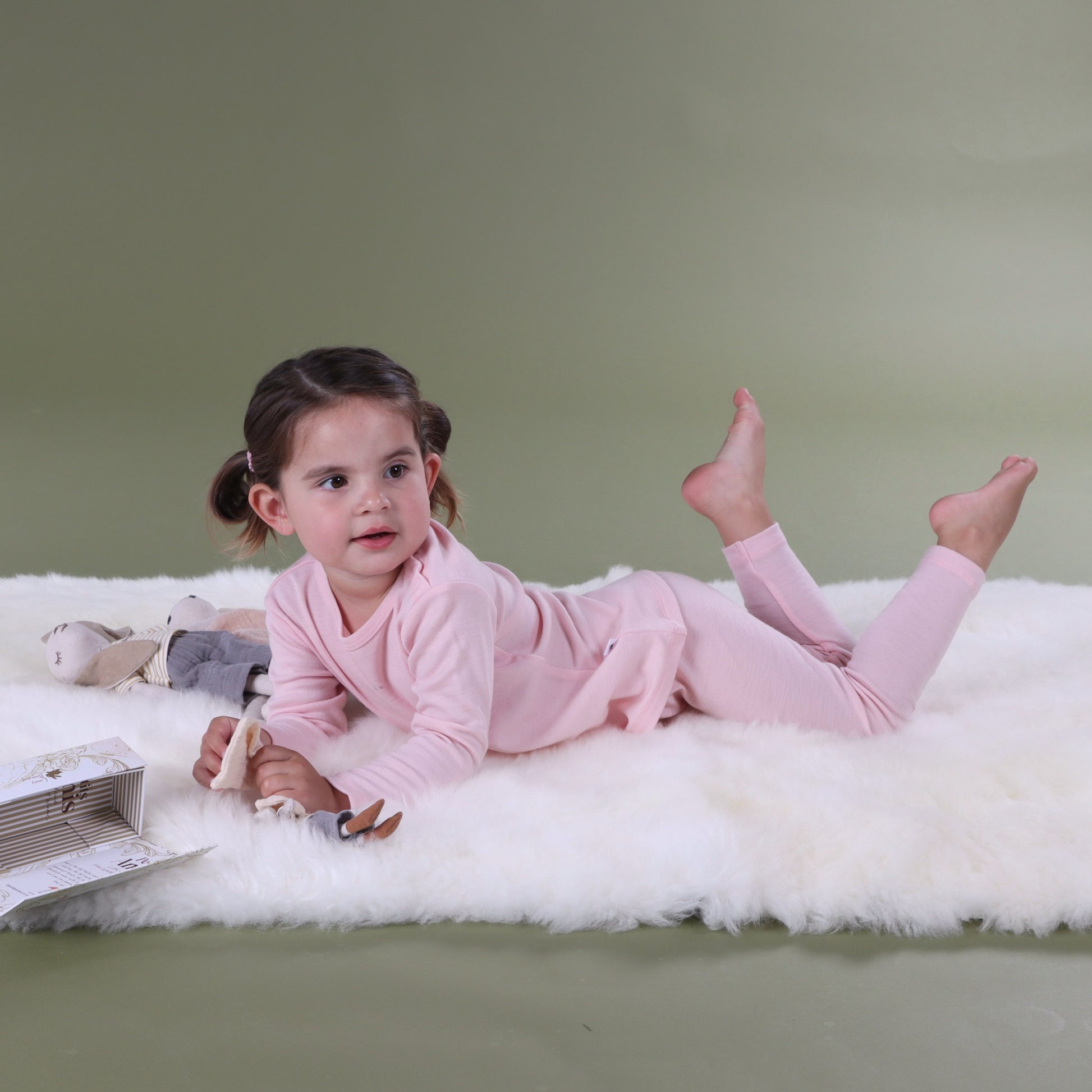 Merino Leggings 12mth Petal Pink - Dimples