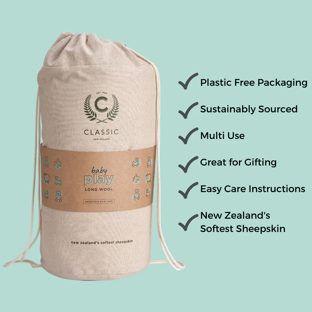 Sheepskin Play Rug White - Classic New Zealand