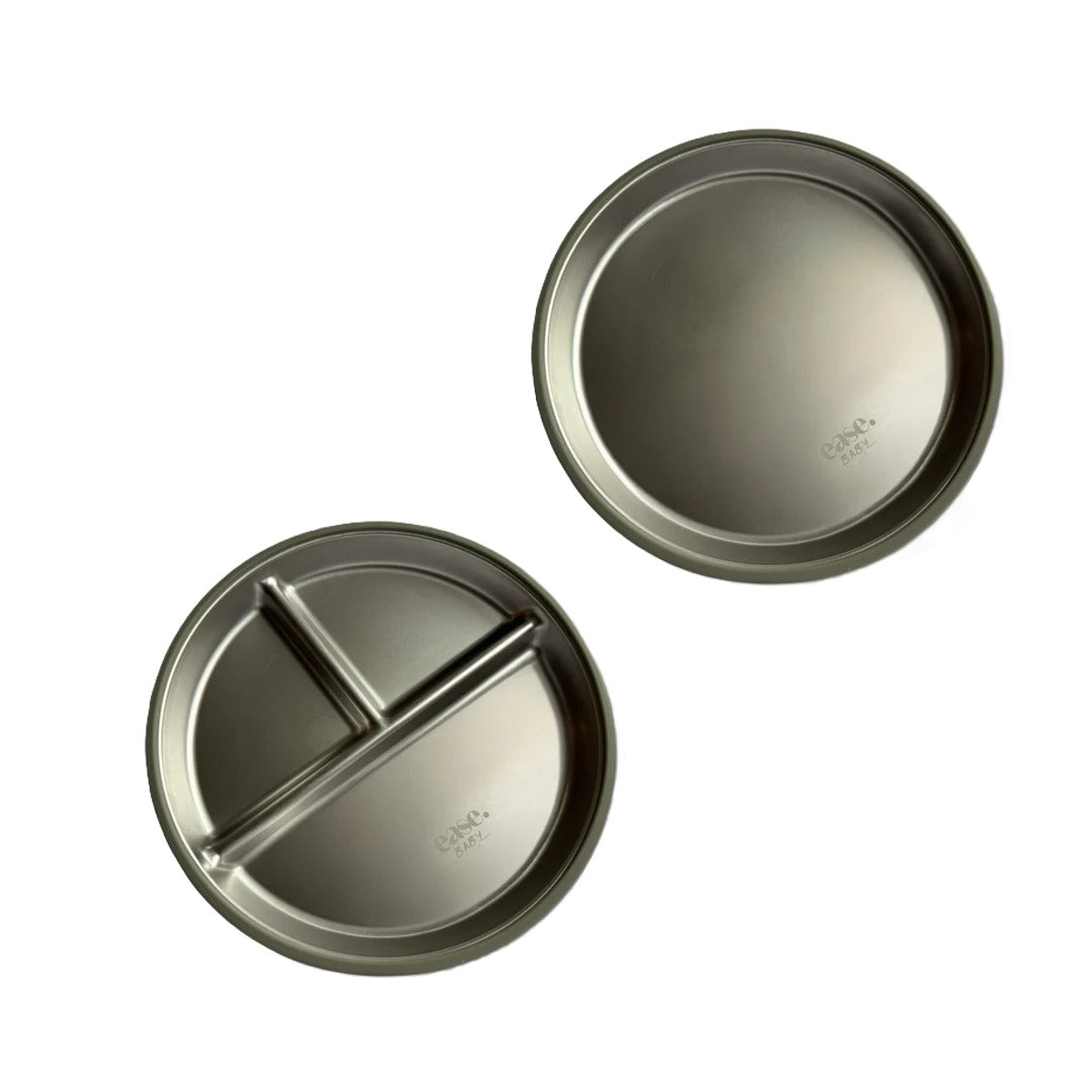 Complete Grip Ease Toddler Plate Set Army Green - Ease.Baby