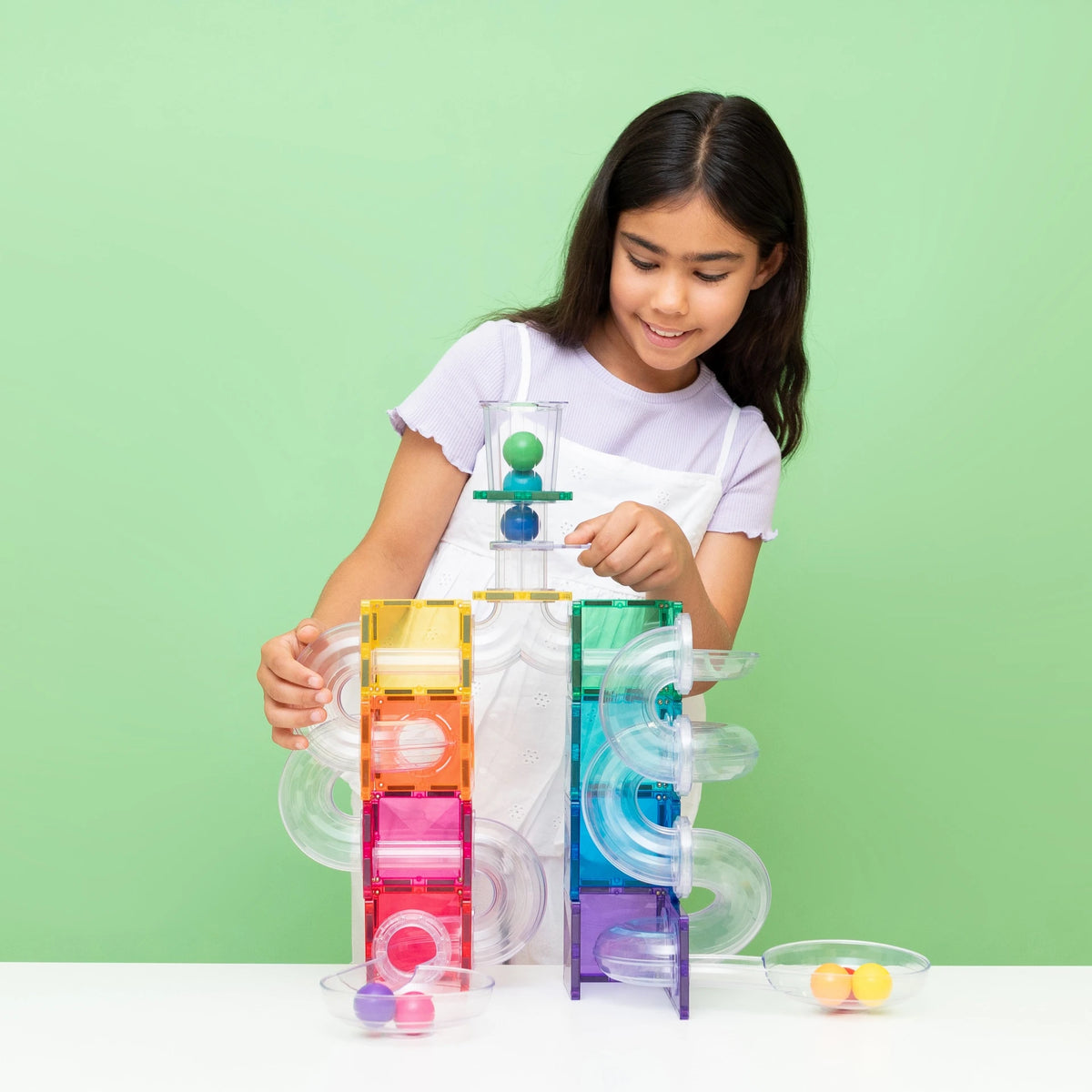 Connetix Pastel Ball Run Tiles - 114pcs