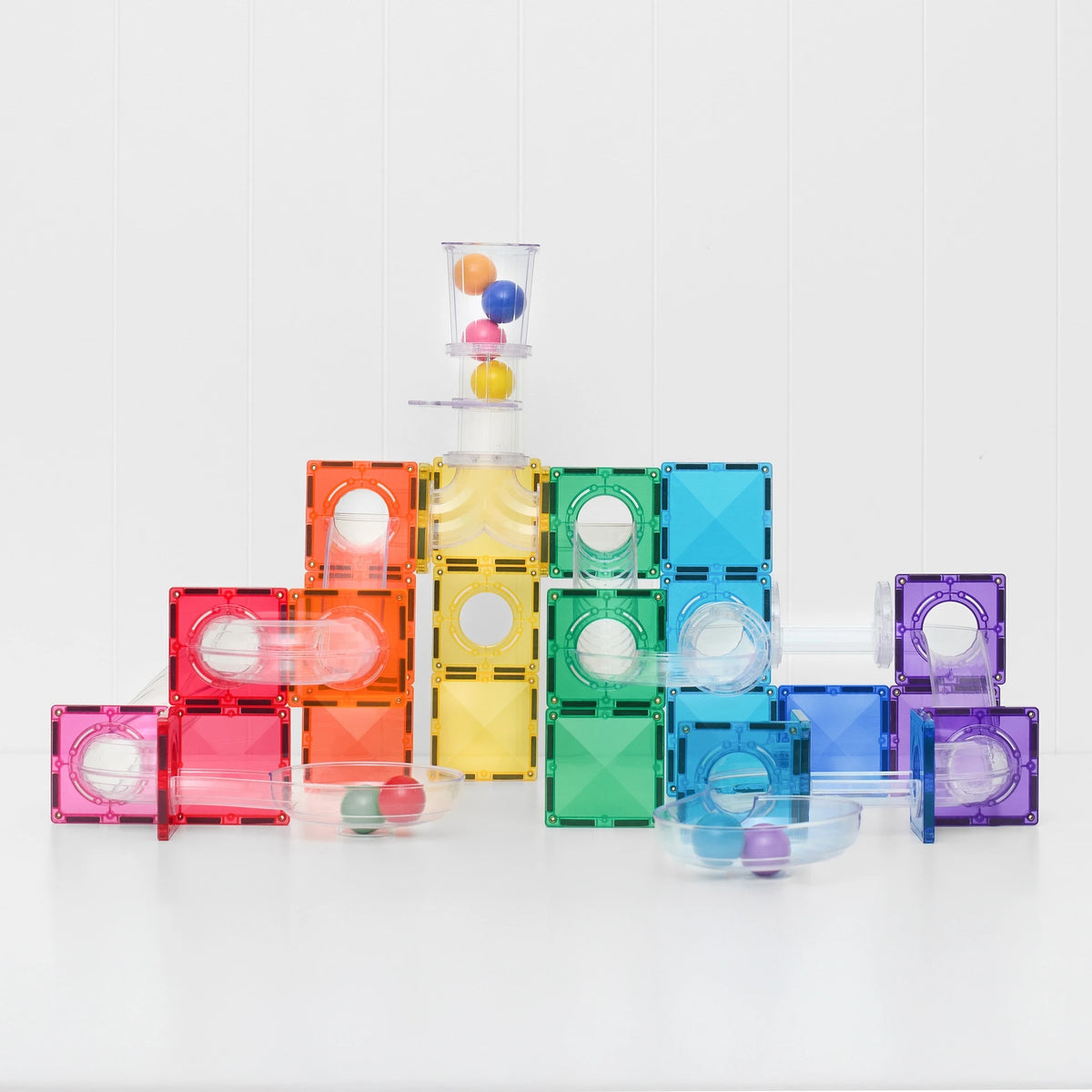 Connetix Pastel Ball Run Tiles - 114pcs