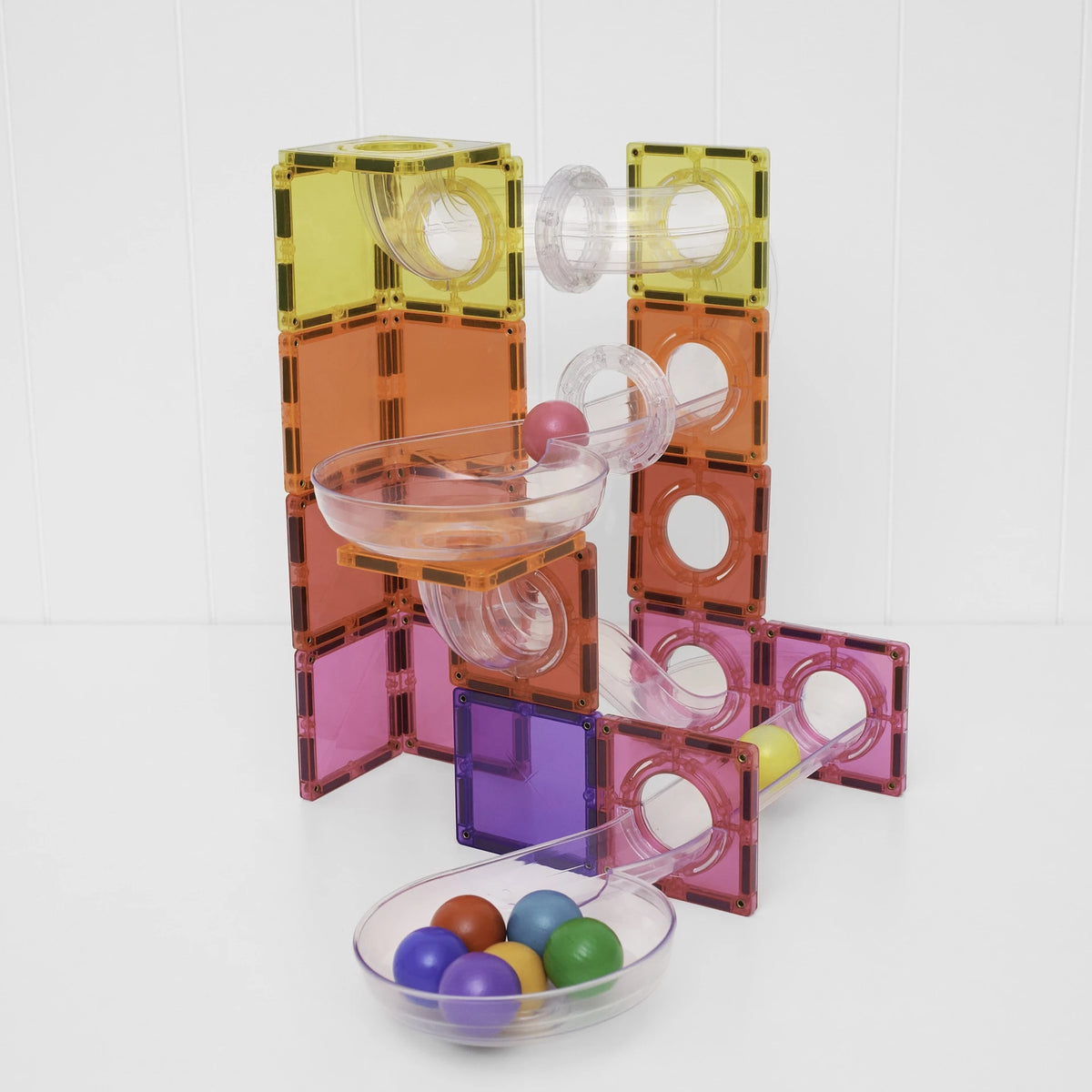 Connetix Pastel Ball Run Tiles - 114pcs