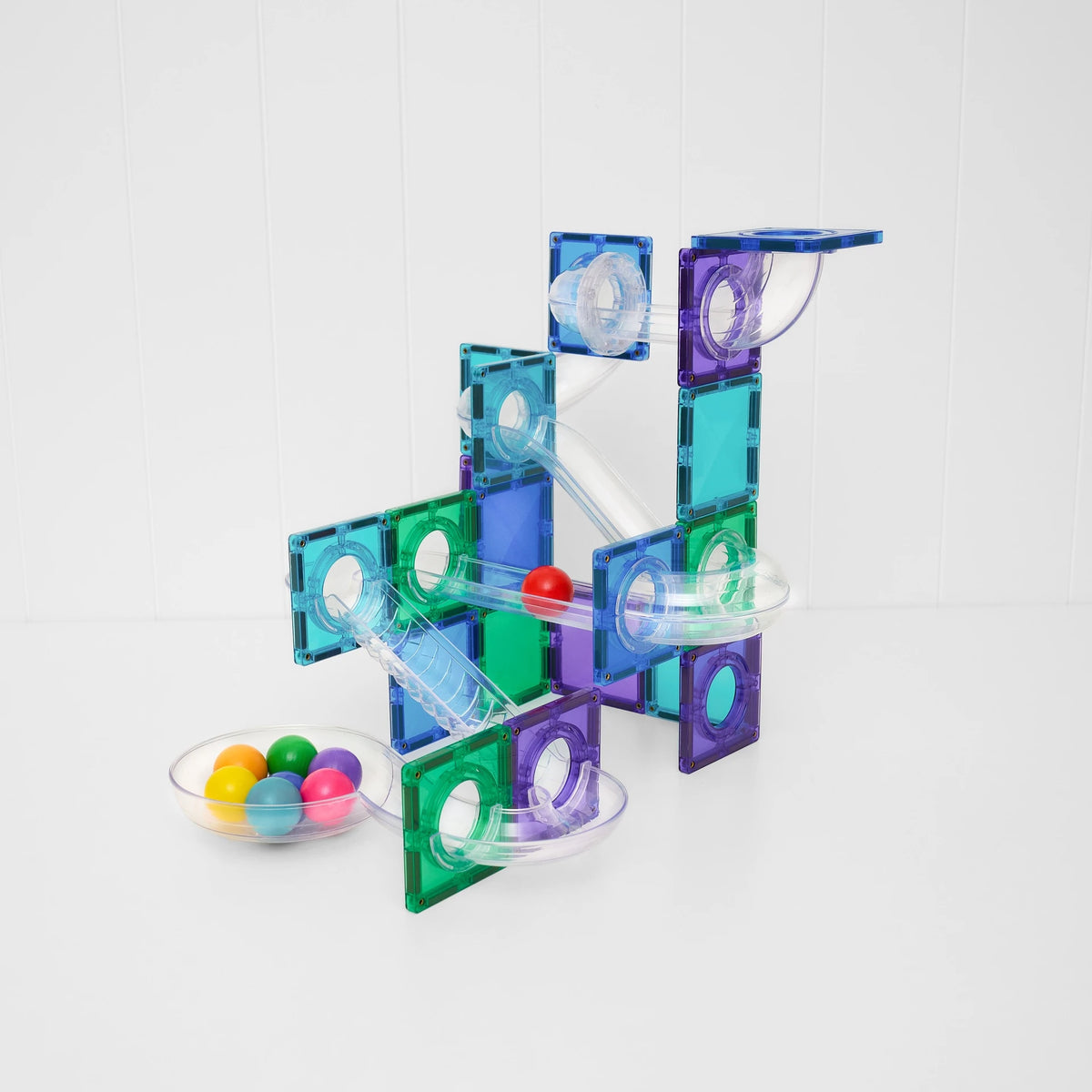 Connetix Pastel Ball Run Tiles - 114pcs
