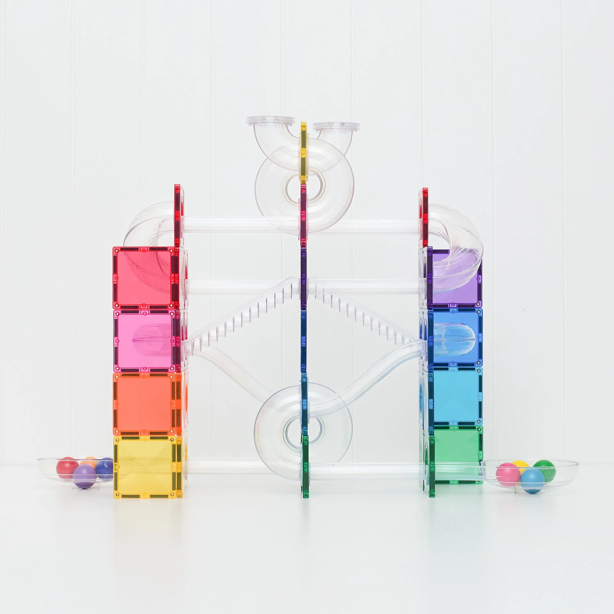 Connetix Pastel Ball Run Tiles - 114pcs