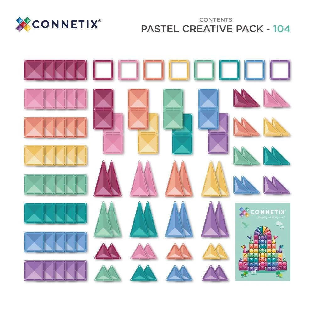Connetix Pastel Creative Tiles - 104pcs