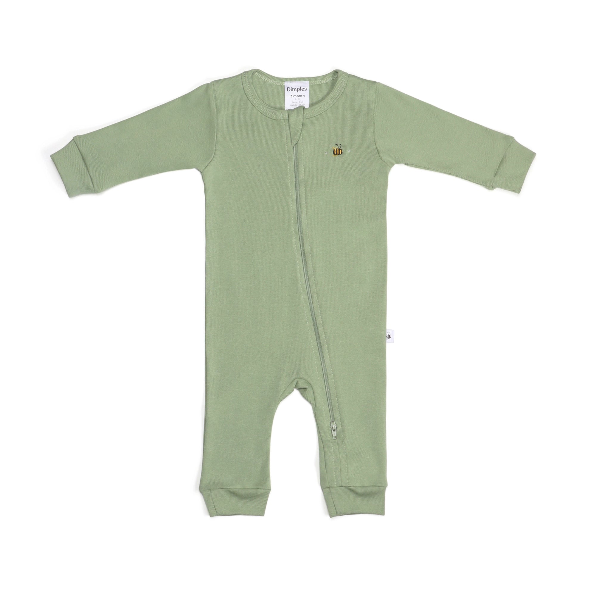 Cotton Zip Babygrow