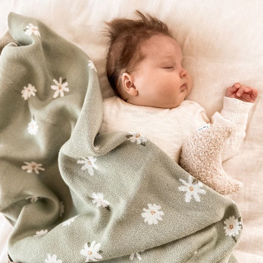 Cotton Daisy Blanket - Over the Dandelions - Dimples