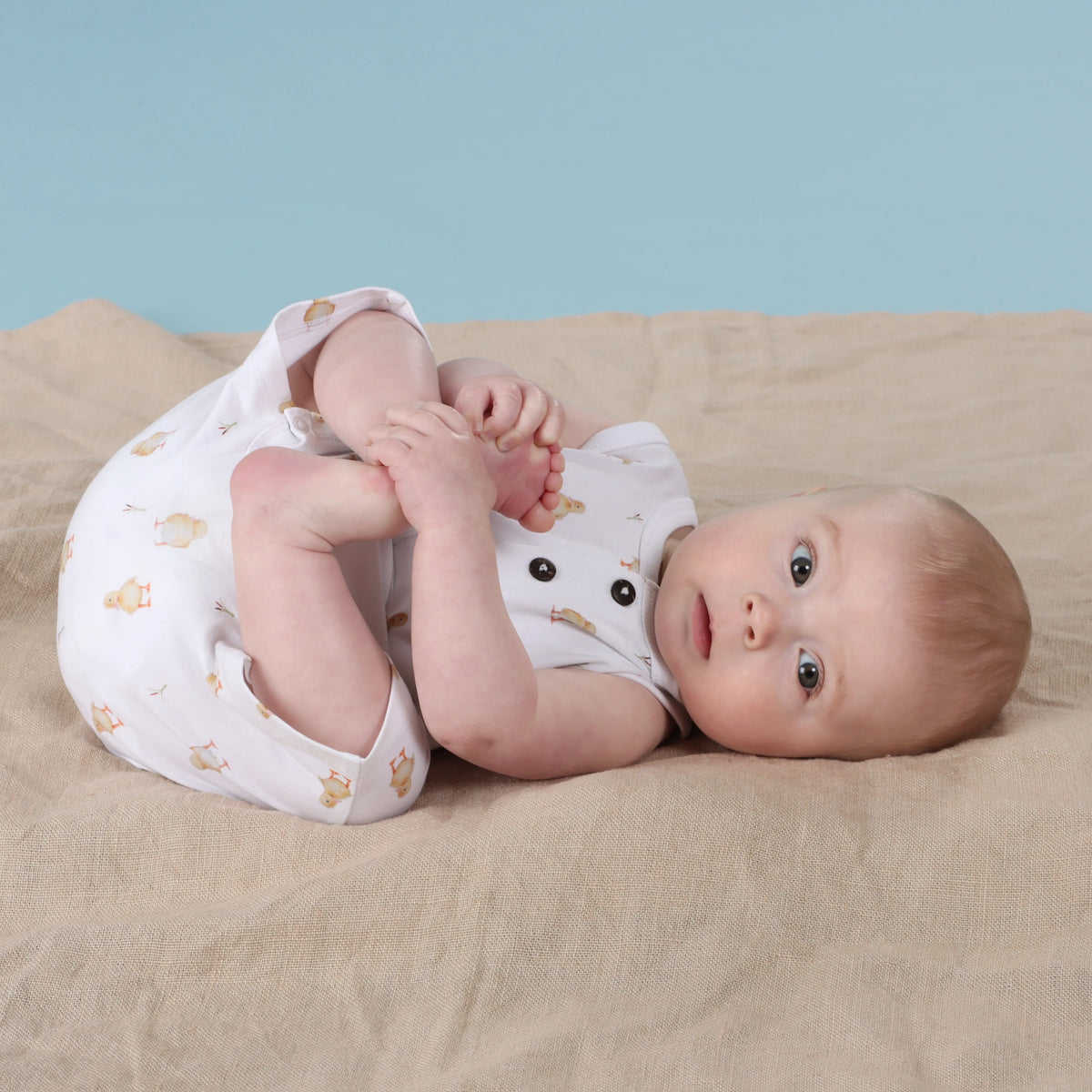 Cotton Sleeveless Romper 12mth Duck - Little Bee by Dimples