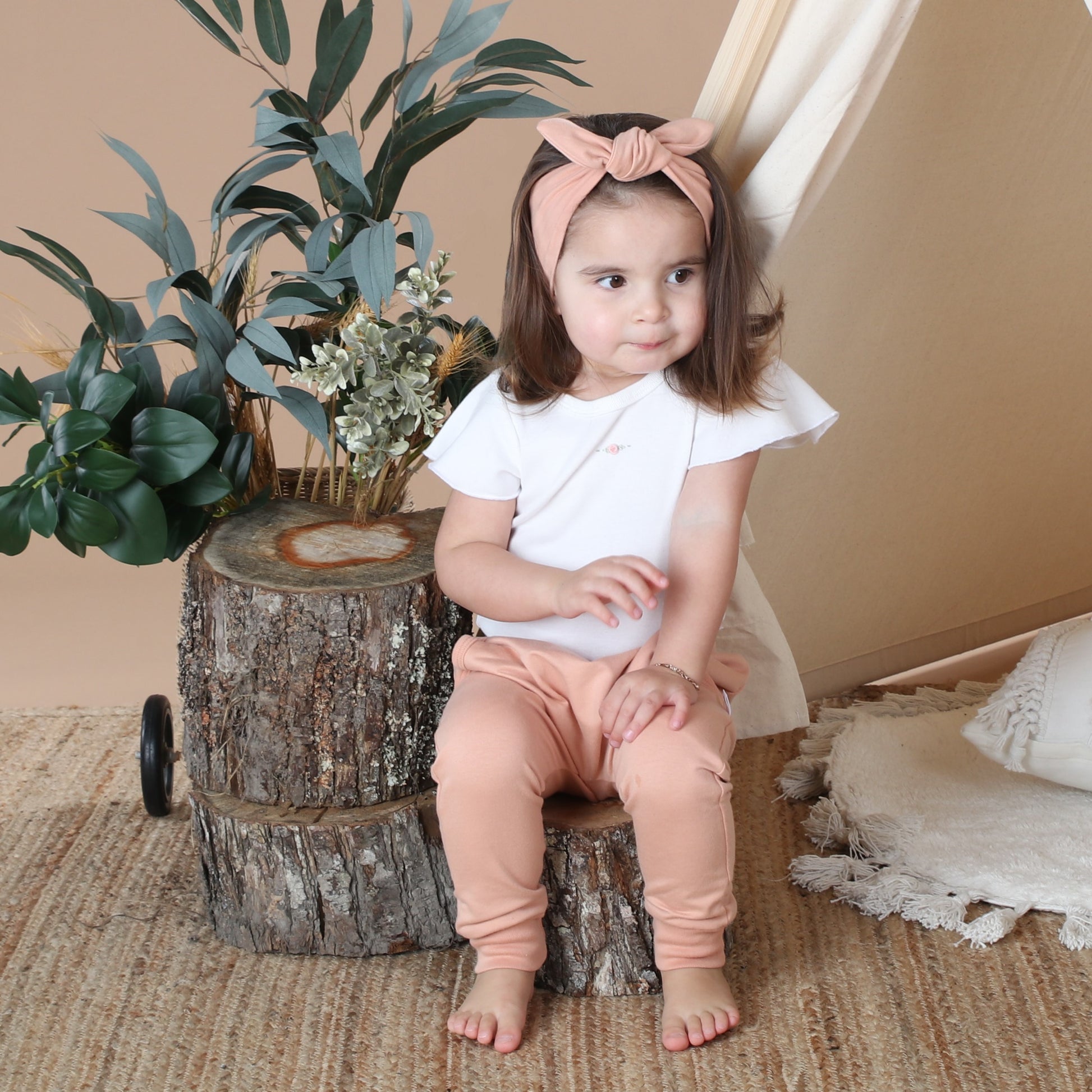 Cotton Pants 12mth Clay - Dimples