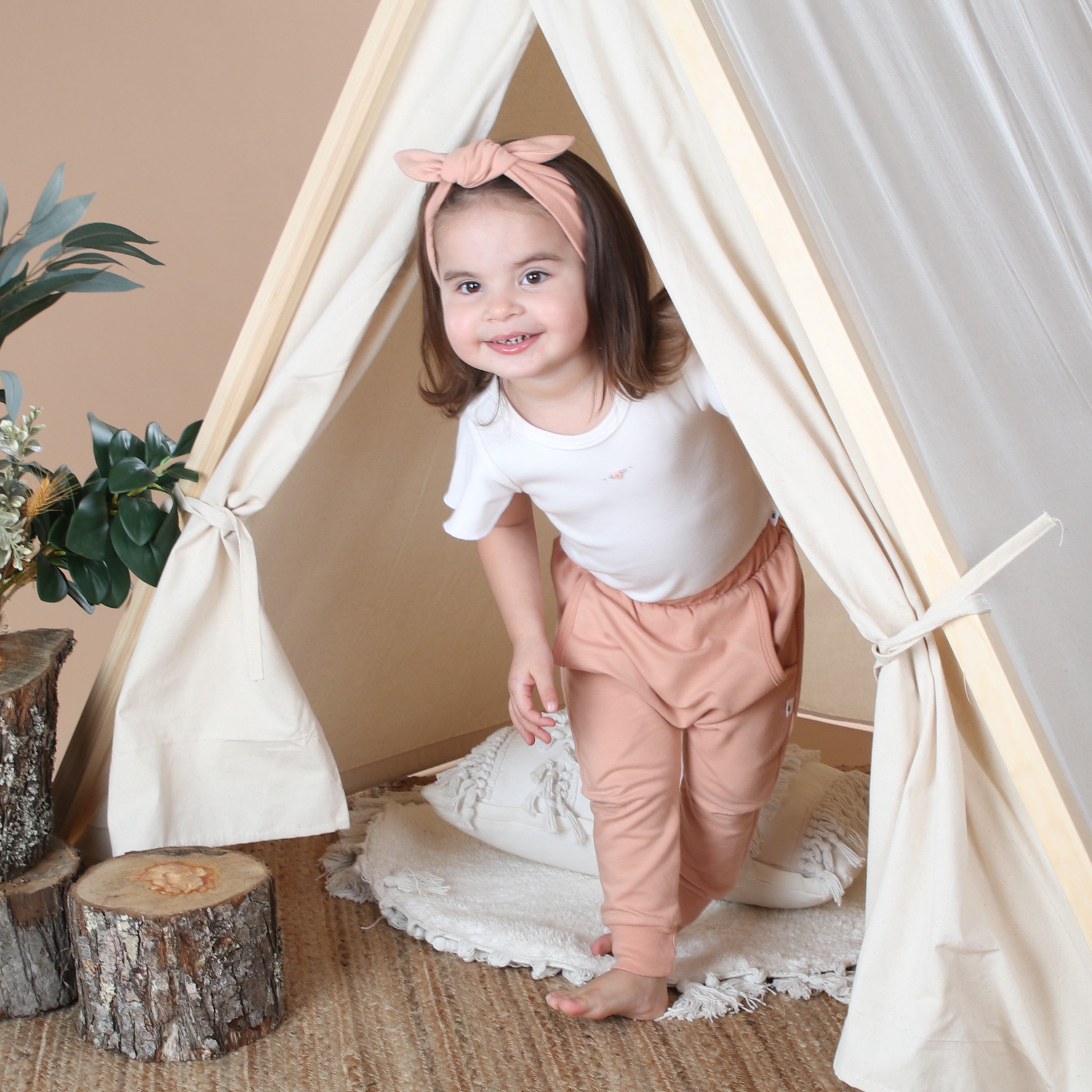 Cotton Pants 12mth Clay - Dimples