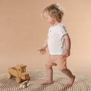 Waffle Cotton Shorts 12mth Clay - Dimples