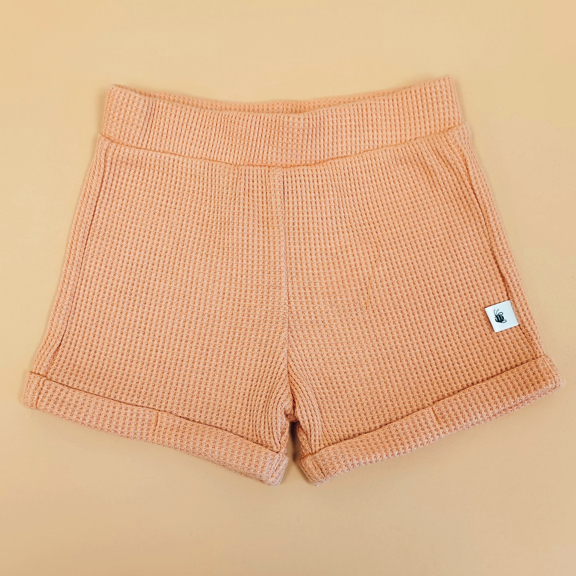 Waffle Cotton Shorts 12mth Clay - Dimples