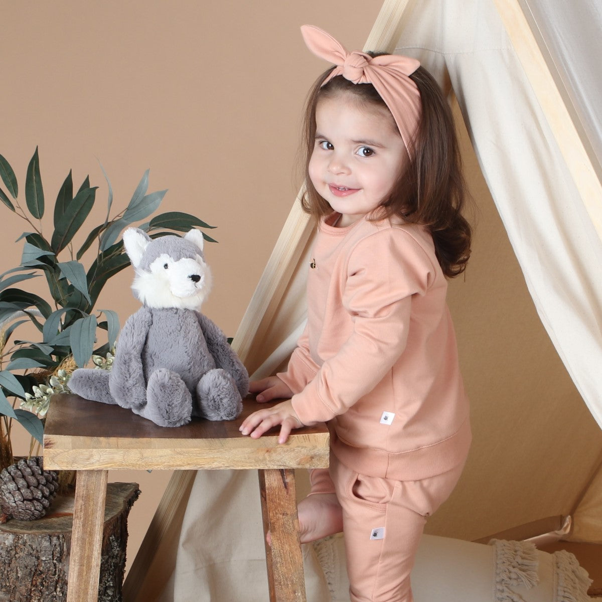 Cotton Jumper 12mth Clay - Dimples