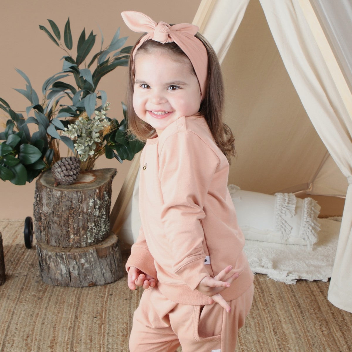 Cotton Jumper 12mth Clay - Dimples