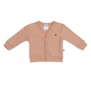 Waffle Cotton Cardigan 12mth Clay - Dimples