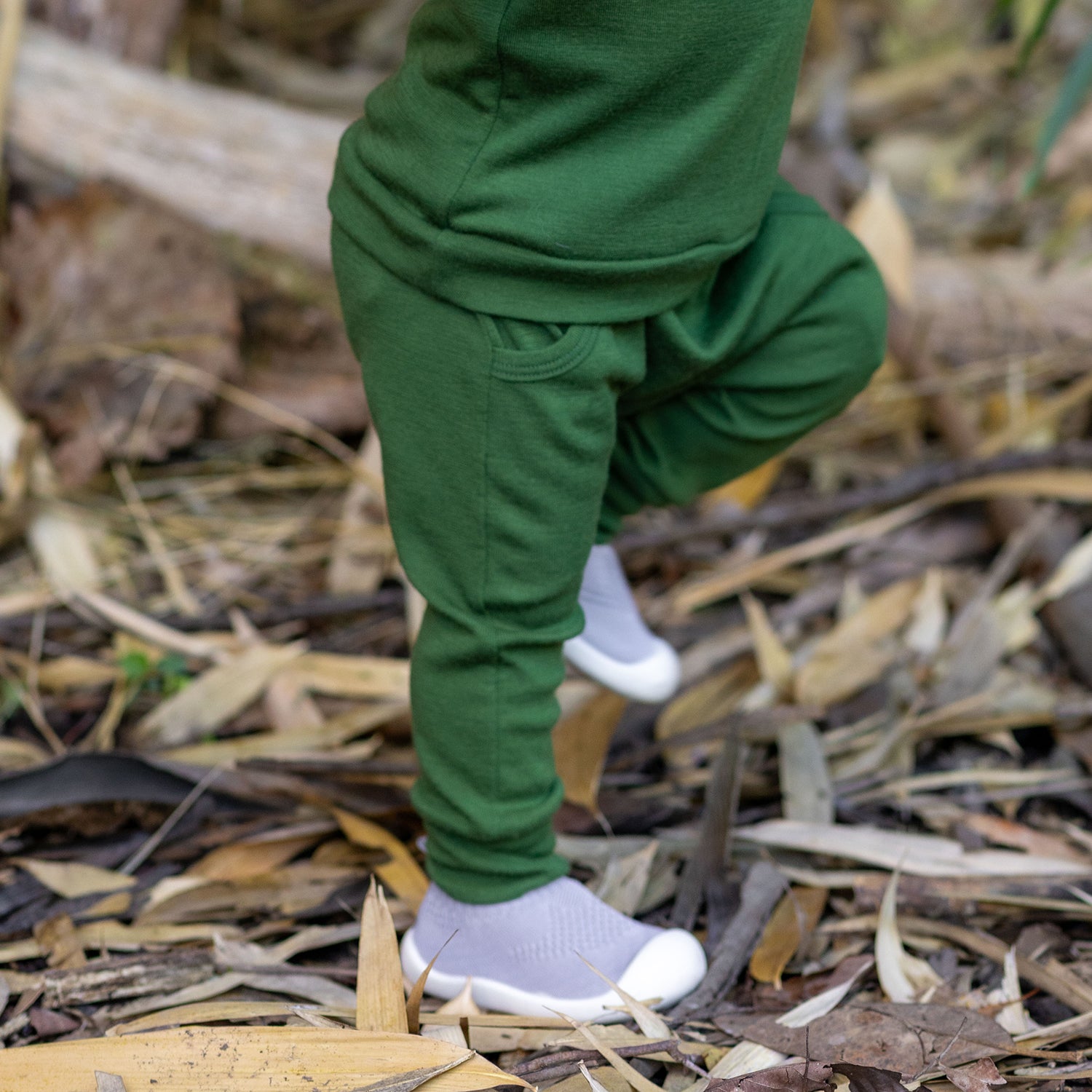 Merino Pants 12mth Evergreen - Dimples